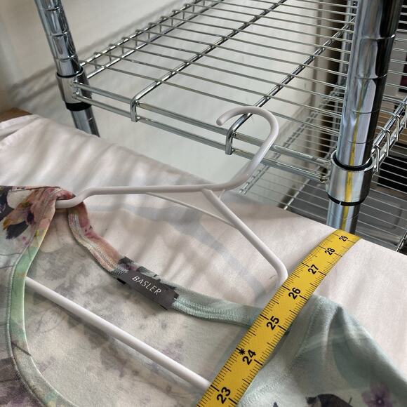 Basler Women's Blue Watercolor Floral Top Est. Size XL Cottagecore Feminine - Picture 3 of 11